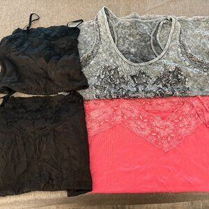Maurices & Vanity Size XL Tank Tops Lace Lot Of 4